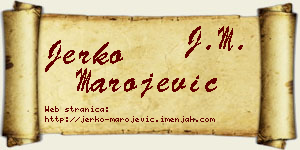 Jerko Marojević vizit kartica
